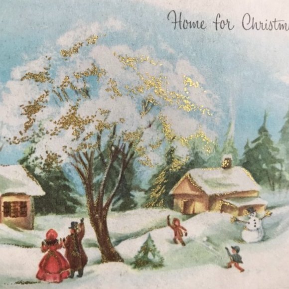 7 Vintage Christmas Cards By A Sunshine Card Made In Canada - Picture 11 of 12